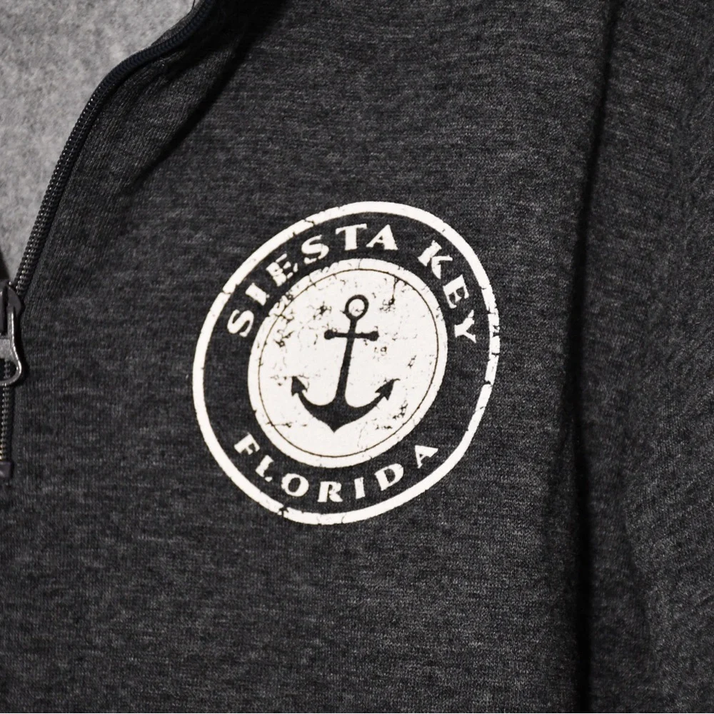 Men's Dark Gray Quarter-Zip Sweater - Picture 2 of 4